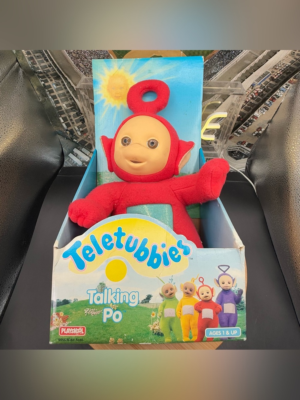 Vintage 1998 Playskool Teletubbies Talking Po Doll 14" Plush in box
